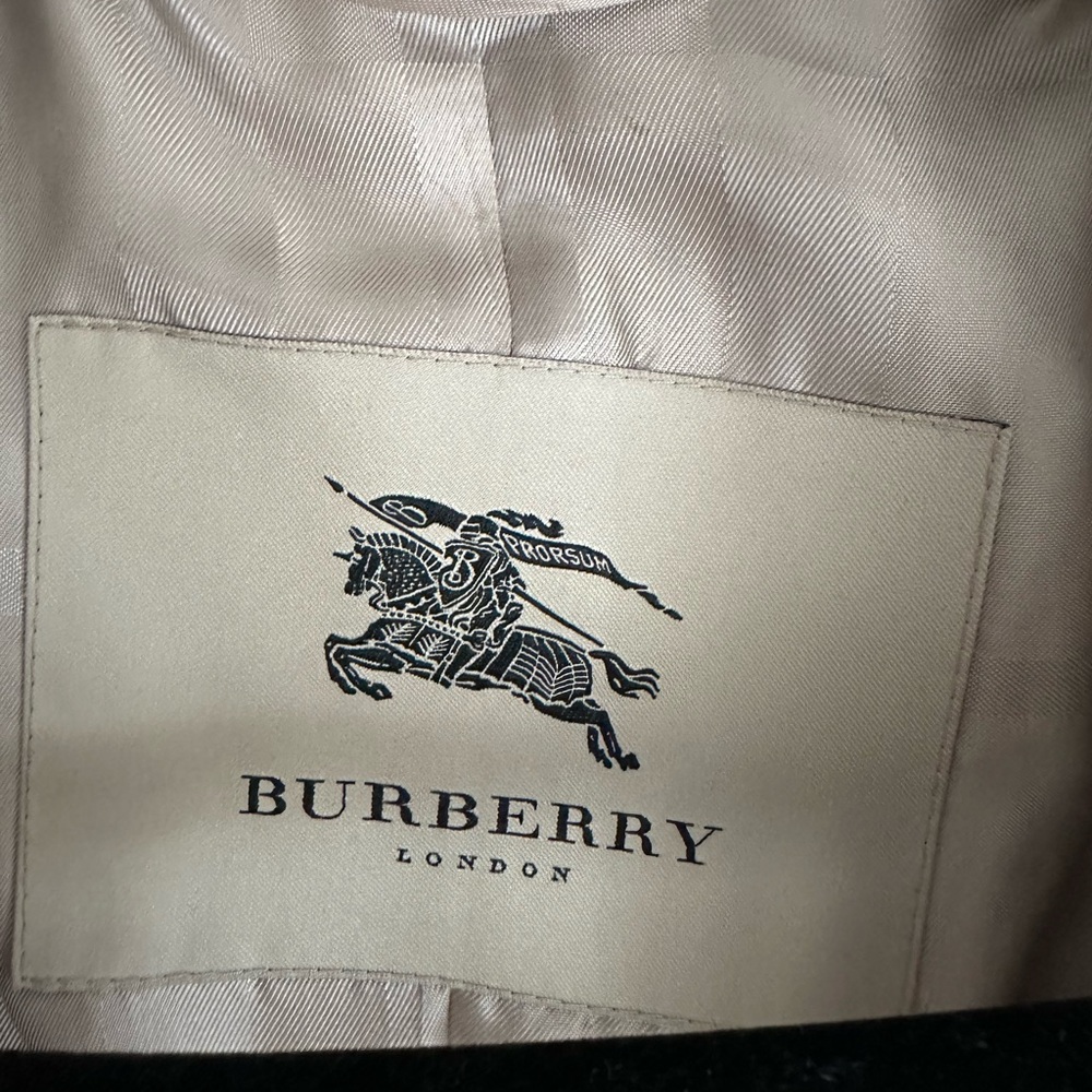 AUTHENTIC Burberry London Virgin‎ Wool Cashmere Trench Coat size 4 beige - Picture 7 of 11